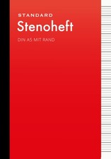 Stenoheft DIN A5 Rot mit Rand