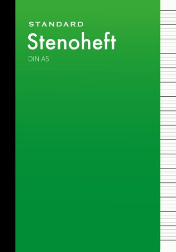 Stenoheft din grün - stenoheft,