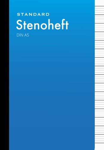 Stenoheft din blau lineatur - din,